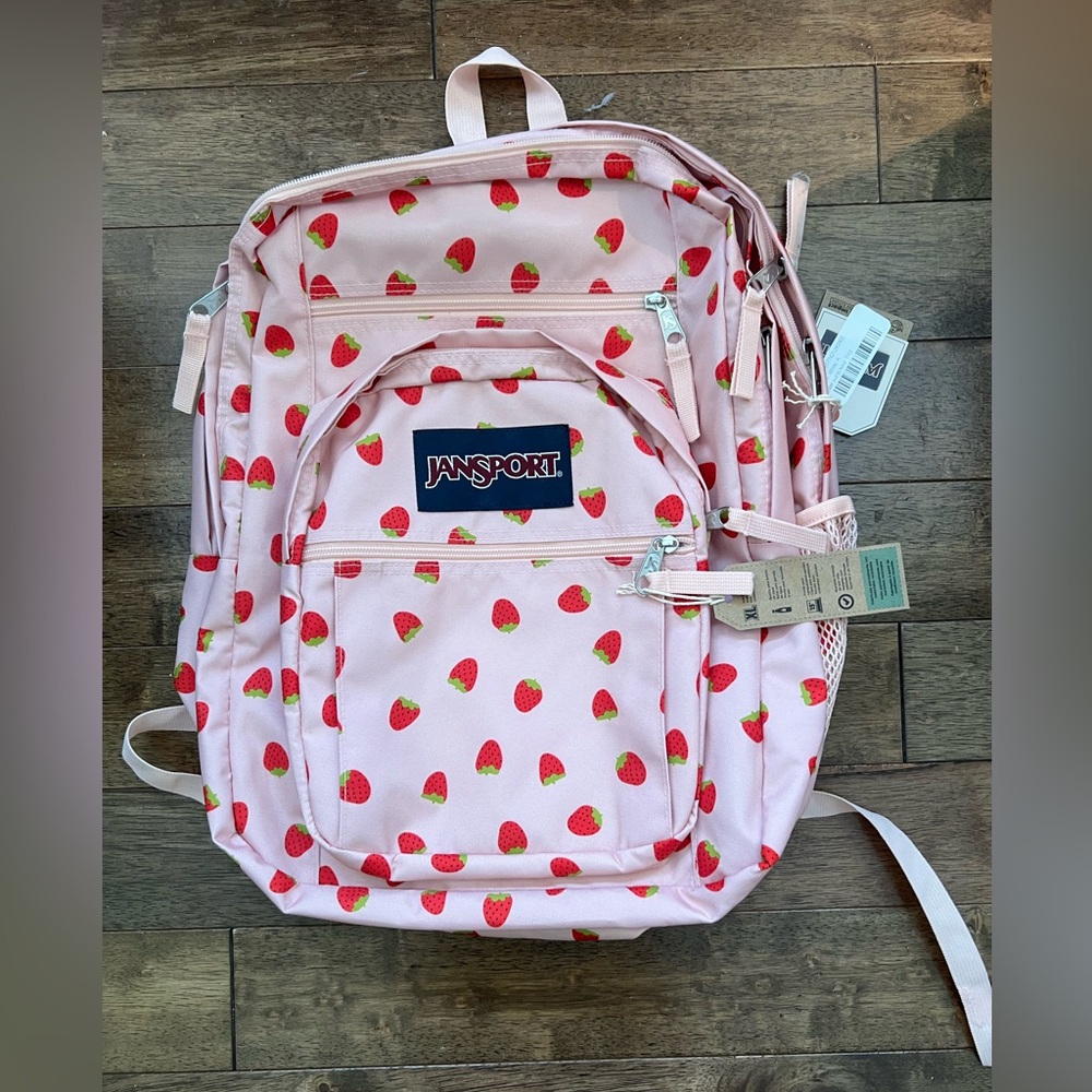 JanSport strawberry print backpack
